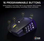CORSAIR Mysz bezprzewodowa Scimitar Elite Wireless SE Gun Metal 33000 DPI  - CH-9314014-WW - Zdjęcie 7