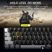CORSAIR Klawiatura gamingowa Clipper Pro Mini 60 Core czarna - CH-979101J-NA - Zdjęcie 8