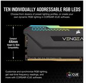 CORSAIR Pamięć DDR4 Vengeance RGB PRO SL 16GB/3200 (2*8GB) czarna C16  - CMH16GX4M2Z3200C16 - Zdjęcie 2