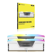 CORSAIR Pamięć DDR5 Vengeance RGB 32GB/6000 (2*16GB) CL30 Intel XMP, white  - CMH32GX5M2B6000C30W - Zdjęcie 4