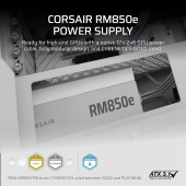 CORSAIR Zasilacz RM850e WHITE 80+GOLD F.MODULAR ATX 3.1  - CP-9020293-EU - Zdjęcie 2