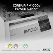 CORSAIR Zasilacz RM1000e WHITE 80+GOLD F.MODULAR ATX3.1  - CP-9020294-EU - Zdjęcie 2