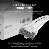 CORSAIR Zasilacz RM1000e WHITE 80+GOLD F.MODULAR ATX3.1  - CP-9020294-EU - Zdjęcie 3