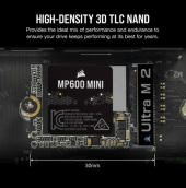 CORSAIR Dysk SSD 1TB MP600 MINI 4800/4800 MB/s PCIe Gen 4.0 x4 M.2 2230 - CSSD-F1000GBMP600MN - Zdjęcie 5