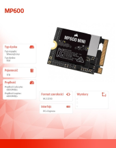 CORSAIR Dysk SSD 1TB MP600 MINI 4800/4800 MB/s PCIe Gen 4.0 x4 M.2 2230 - CSSD-F1000GBMP600MN - Zdjęcie 6