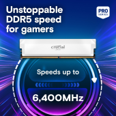 CRUCIAL Pamięć DDR5 Pro OC 32/6400(1*32GB) CL40 biała - CP32G64C40U5W - Zdjęcie 2