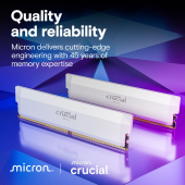 CRUCIAL Pamięć DDR5 Pro OC 32/6400(1*32GB) CL40 biała - CP32G64C40U5W - Zdjęcie 6