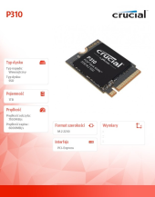 CRUCIAL Dysk SSD P310 1TB M.2 NVMe 2230 PCIe 4.0 7100/6000 - CT1000P310SSD2 - Zdjęcie 2