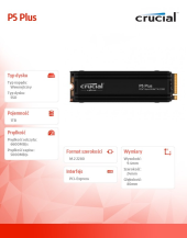 CRUCIAL Dysk SSD P5 Plus 1TB M.2 NVMe 2280 PCIe 4.0 Radiator  - CT1000P5PSSD5 - Zdjęcie 4