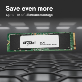 CRUCIAL Dysk SSD E100 2TB M.2 NVMe 2280 PCIe 4.0 5000/4500 MB/s - CT2000E100SSD8 - Zdjęcie 5