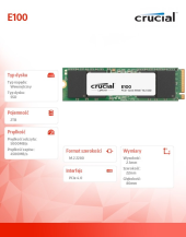 CRUCIAL Dysk SSD E100 2TB M.2 NVMe 2280 PCIe 4.0 5000/4500 MB/s - CT2000E100SSD8 - Zdjęcie 8