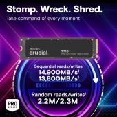 CRUCIAL Dysk SSD T710  2TB M.2 NVMe 2280 PCIe 5.0 14500/13800 radiator  - CT2000T710SSD5 - Zdjęcie 6