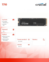 CRUCIAL Dysk SSD T710  2TB M.2 NVMe 2280 PCIe 5.0 14500/13800 radiator  - CT2000T710SSD5 - Zdjęcie 7
