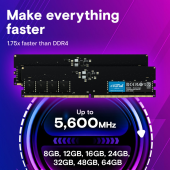 CRUCIAL Pamięć DDR5 128GB(2*64GB)/5600 CL46 - CT2K64G56C46U5 - Zdjęcie 3