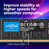 CRUCIAL Pamięć do notebooka DDR5 CSODIMM 32GB (1*32GB)/6400 CL52 - CT32G64C52CS5 - Zdjęcie 4