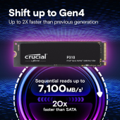 CRUCIAL Dysk SSD P310 4TB M.2 NVMe PCIe 4.0 2280 7100/6000 - CT4000P310SSD8 - Zdjęcie 2