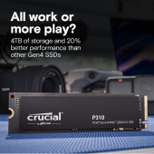 CRUCIAL Dysk SSD P310 4TB M.2 NVMe PCIe 4.0 2280 7100/6000 - CT4000P310SSD8 - Zdjęcie 3