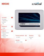 CRUCIAL MX500 500GB Sata3 2.5'' 560/510 MB/s - CT500MX500SSD1 - Zdjęcie 4