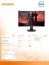 DELL Monitor S2722DGM 27 VA 2560x1440/2xHDMI/DP/3Y  - 210-AZZD - Zdjęcie 2
