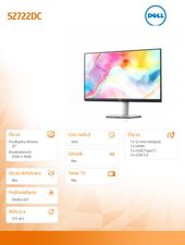 DELL Monitor S2722DC 27 LED 2560x1440/HDMI/USBC/3Y  - 210-BBRR - Zdjęcie 8