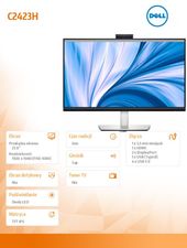 DELL Monitor Video Conferencing C2423H 23,8 LED IPS Full HD (1920x1080)/16:9/HDMI/DP/Kamera/Głośniki/Mikrofon/3Y AES&PPG - 210-BDSL - Zdjęcie 7