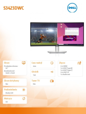 DELL Monitor S3423DWC 34 cali Curved AMD FreeSync VA LED 100Hz WQHD (3440x1440)/2xHDMI/USB-C/USB/Anti-glare 3H hardness/3Y AES&PPE - 210-BEJE - Zdjęcie 9