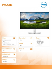 DELL Monitor 24 cale P2425HE LED IPS 1920x1080/16:9/USBC/RJ45/HDMI/DP/USB/3Y  - 210-BMJB - Zdjęcie 7