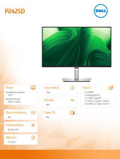 DELL Monitor 23.8 cala P2425D  IPS LED  QHD (2560x1440)/16:9/HDMI/DP/USB-C/3x USB/5Y AES&PPG - 210-BQMX/5Y - Zdjęcie 4