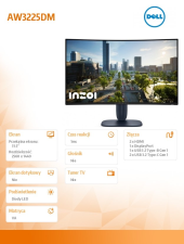 DELL Monitor AW3225DM 31.6 cala Curved NVIDIA G-Sync Compatible 180Hz  VA  QHD (3440x1440)/16:9/DP/2xHDMI/3xUSB 3.2/3Y AES&PPE - 210-BQWN - Zdjęcie 5