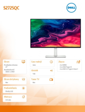 DELL Monitor S2725QC 27 cali AMD FreeSync IPS LED 4K (3840x2160)/2xHDMI/USB-C/2xUSB 3.2/Speakers/3Y - 210-BQWS - Zdjęcie 7