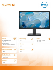 DELL Monitor SE2225HM 21.5 cala LED VA/1920x1080/HDMI/VGA/3Y - 210-BQZS - Zdjęcie 7