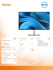 DELL Monitor 27 cali P2725D IPS QHD LED/16:9/HDMI/DP/USBC/3Y - 210-BRDL - Zdjęcie 9