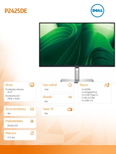 DELL Monitor 23.8 cala P2425DE IPS LED QHD (2560x1440)/16:9/HDMI/2xDP/2xUSB-C/3xUSB/3Y AES&PPG  - 210-BRDM - Zdjęcie 7