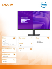 DELL Monitor E2425HM 23.8 cala VA LED Full HD (1920x1080)/16:9/DP/HDMI/VGA/5Y - 210-BRDN/5Y - Zdjęcie 7