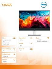 DELL Monitor S3225QC 31.5 cala 4K (3840x2160)/16:9/HDMI/2xUSB-C/Speakers/3Y - 210-BRVT - Zdjęcie 7