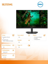 DELL Monitor SE2725HG 27 cali AMD FreeSync Premium 200Hz Full HD (1920x1080)/16:9/2xHDMI/DP/3Y AES&PPE - 210-BSNS - Zdjęcie 8