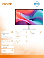 DELL Monitor S2425HSM 23.8 cala LED IPS/1920x1080/2X HDMI/3Y - 210-BSZD - Zdjęcie 7