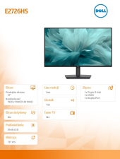 DELL Monitor Pro E2726HS 27 LED VA 1920x1080/HDMI/DP/VGA/3Y - 210-BTPZ - Zdjęcie 7