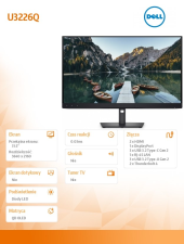 DELL Monitor U3226Q 32 cale QD-OLED 4K UHD (3840x2160)/16:9/2xHDMI/DP/3xUSB/3xUSB-C/2xThunderbolt/RJ45/3Y  - 210-BVCP - Zdjęcie 7