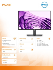 DELL Monitor P2226H 21.5 cala IPS FHD (1920x1080)/16:9/HDMI/DP/4xUSB/USB-C/3Y - 210-BVJQ - Zdjęcie 7