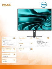 DELL Monitor P2426HE 24 cale IPS FHD (1920x1200)/16:10/HDMI/2xDP/3xUSB/2xUSB-C/RJ45/3Y  - 210-BVJT - Zdjęcie 7