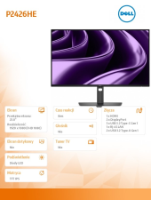 DELL Monitor P2426HE 24 cale IPS FHD (1920x1080)/16:9/HDMI/2xDP/2xUSB/3xUSB-C/RJ45/3Y  - 210-BVKN - Zdjęcie 6