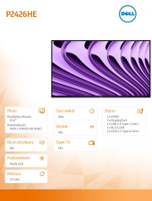 DELL Monitor P2426HENOSTAND 24 cale IPS FHD (1920x1080)/16:9/HDMI/2xDP/2xUSB/3xUSB-C/RJ45/No Stand/3Y  - 210-BVKR - Zdjęcie 7