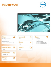 DELL Monitor P2426H WOST 23.8 cala IPS FHD (1920x1080)/16:9/HDMI/DP/3xUSB/2xUSB-C/No Stand/3Y - 210-BVTG - Zdjęcie 7