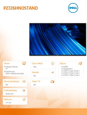 DELL Monitor P2726HNOSTAND 27" IPS FHD (1920x1080)/16:9/HDMI/DP/3xUSB/2xUSB-C/No Stand/3Y  - 210-BVVC - Zdjęcie 7