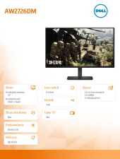 DELL Monitor gamingowy Alienware AW2726DM 27 cali IPS QHD/16:9/DP/HDMI/3Y - 210-BVWB - Zdjęcie 8