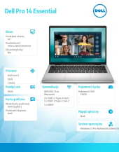 Laptop Dell Pro 14 Essential PV14250 W11P EDU C5 120U/16GB/512GB/Intel Graph/FgrPr/WLAN+BT/14.0/BcklKb/4C/65W/5YRS Alu Platinum Silver (Metal)  - 3400018152015.1_PV14250 Alu - Zdjęcie 9