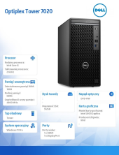 DELL Komputer OptiPlex Tower 7020 W11Pro i5-14500 vPro/16GB/512GB/Int/DVD RW/Wireless Kb & Mouse/300W/3YPS  - 7020MT_300W_512 - Zdjęcie 6