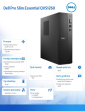 Komputer Dell Pro Slim Essential QVS1260 Win11Pro i5-14400/16GB/1TB SSD/Intel UHD 730/WLAN+BT/Kb/Mouse/3YPS  - BTO005_QVS1260_EMEA - Zdjęcie 5