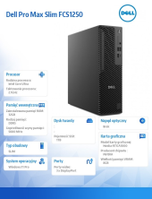 Komputer Dell Pro Max Slim FCS1250 Win11Pro U7 265U/32GB/1TB SSD/NVIDIA RTX A1000 8GB/Wireless Kb & Mouse/360W/vPro/3Y ProSupport - BTO102_FCS1250_EMEA - Zdjęcie 5
